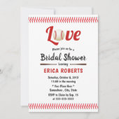 野球テーマス結婚ポーツブライダルシャワー 招待状 (正面)