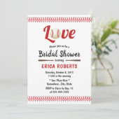 野球テーマス結婚ポーツブライダルシャワー 招待状 (スタンド正面)