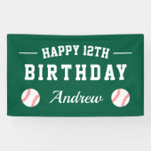 野球テーマハッピーバースデーパーティーカスタム 横断幕 (横)