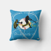 野球テーマパーソナライズされたピローHAMbyWG クッション (裏面)