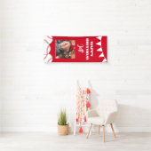 野球テーマフォトつる誕生日のバナー 横断幕 (インサイチュ)