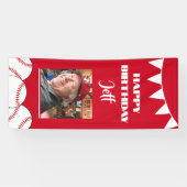 野球テーマフォトつる誕生日のバナー 横断幕 (横)