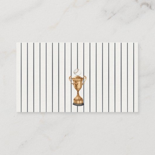 野球テーマホーム走バッフェ座席表 プレイスカード (裏面)