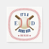 野球テーマホーム走結婚ズ スタンダードカクテルナプキン (正面)