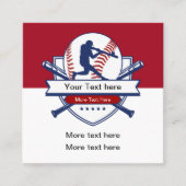 野球テーマユニークスポーツ名刺 スクエア名刺 (正面)