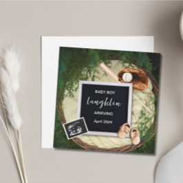 野球テーマ妊娠の発表 招待状