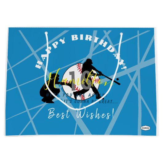 野球テーマ抱き枕HAMbyWG ラージペーパーバッグ (正面)