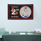 野球テーマ2ndバースデーフォトこうもりボールミット 横断幕 (トレードショー)