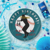 野球テーマ 誕生日紙皿 HAMbyWG ペーパープレート (パーティー)