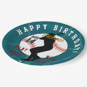 野球テーマ 誕生日紙皿 HAMbyWG ペーパープレート (アングル)