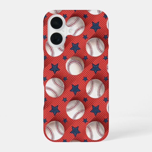 野球テーマ iPhone 16ケース (裏面)