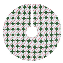 野球デザインクリスマスツリースカート フェイクリネンツリースカート