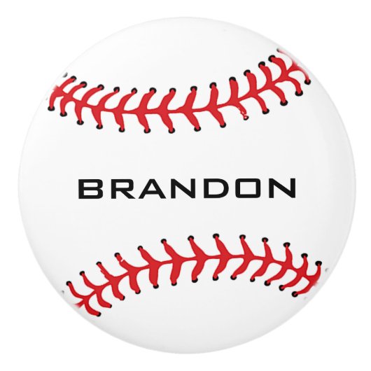 野球デザインセラミックプル セラミックノブ (正面)