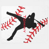 野球デザインフリースブランケット フリースブランケット (正面(横))