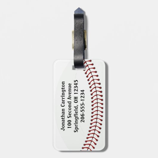 野球デザインラゲッジタグ ラゲッジタグ (裏面縦)