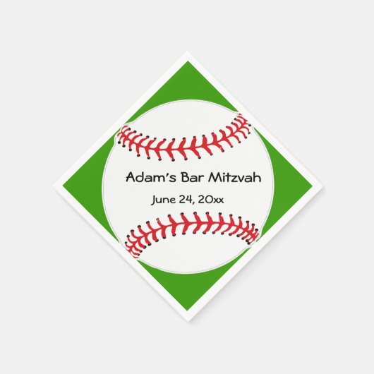 野球デザイン紙ナプキンス スタンダードカクテルナプキン (角)