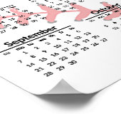 野球デザイン2025カレンダーポスター ポスター (角)