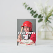 野球トレーディングカードグレイバック – カスタム統計 コーリングカード (スタンド正面)