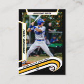 野球トレーディングカード活気のあるイエローブラック コーリングカード (正面)