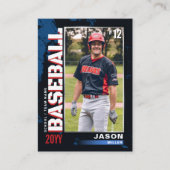 野球トレーディングカード、旗野球プレーヤカード コーリングカード (正面)