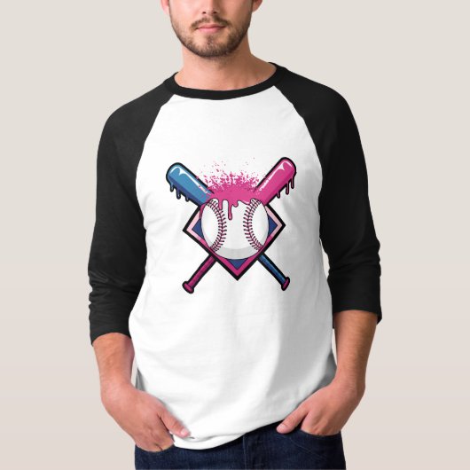 野球ドリップアイスクリーム 野球好き Tシャツ (正面)