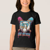 野球ドリップナンバー67プレイヤー6-7シックスセブンミーム トライブレンドTシャツ (正面)