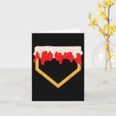 野球ドリップボーイズホームプレートアイスクリームスプリンクル カード (黄色い花)