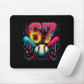 野球ドリップ 6 7 ナンバー67 シックス セブン ミーム メンズ ボー マウスパッド (マウス)