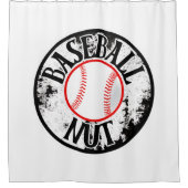 野球ナットシャワーカーテン シャワーカーテン (正面)