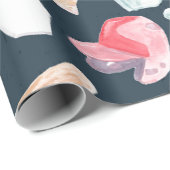 野球ネイビーのテクスチャ ラッピングペーパー (ロールコーナー)