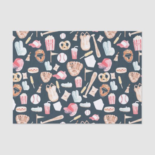 野球ネイビーのテクスチャ 薄葉紙 (正面)