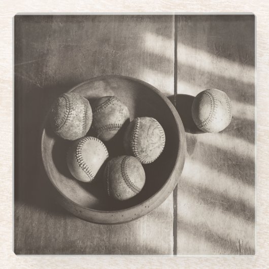 野球ノスタルジア – ベースボール ガラスコースター (正面)
