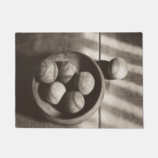 野球ノスタルジア – ベースボール ドアマット (正面)