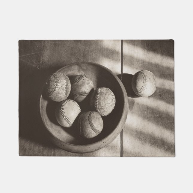 野球ノスタルジア – ベースボール ドアマット (正面)