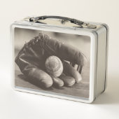 野球ノスタルジア – ミットと野球 メタルランチボックス (裏面)