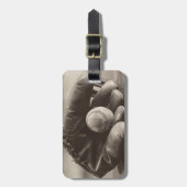 野球ノスタルジア – ミットと野球 ラゲッジタグ (正面縦)