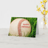 野球ハッピーバースデーカード カード (黄色い花)