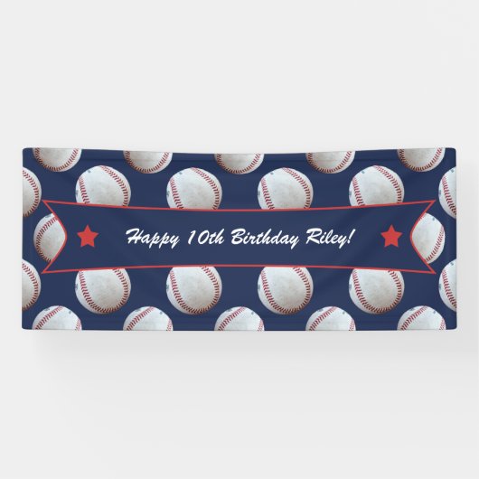 野球ハッピーバースデーパーティー 横断幕 (横)