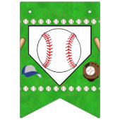 野球ハッピーバースデー バンティングフラッグ (第1の旗)