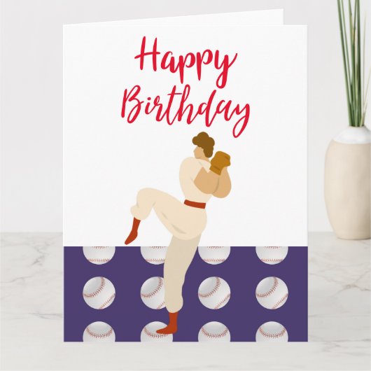 野球ハッピーバースデー(選手あり) カード (正面)