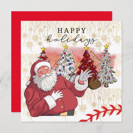 野球ハッピーホリデーズクリスマスフォープレイヤーホリ シーズンカード (正面/裏面)