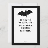 野球ハロウィーン シーズンカード (裏面)