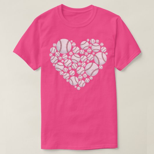 野球ハート愛好家のための野球デザイン Tシャツ (デザイン正面)