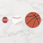 野球バスケットボールサッカーテニススポーツ コンフェッティ (正面)