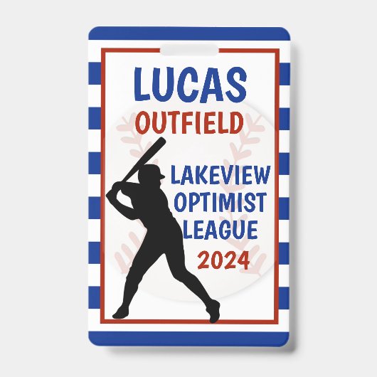 野球バッグタグ バッジ (Front)