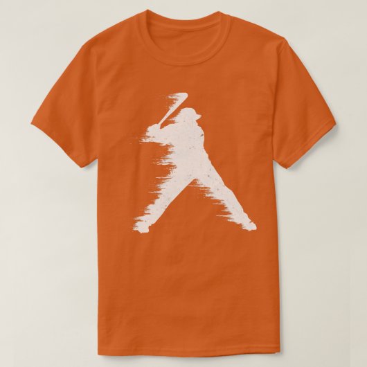 野球バッターイラストレーション Tシャツ (デザイン正面)