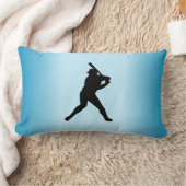 野球バッターブルースポーツ ランバークッション (ブランケット)