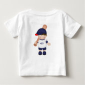 野球バッターボーイ・スポーツ陸上競技ゲーム ベビーTシャツ (裏面)