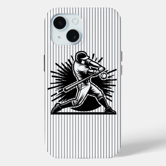 野球バッターiPhone 15ケース Case-Mate iPhoneケース (裏面)