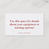 野球バッティングケージスポーツロイヤリティパンチカード ロイヤリティカード (裏面)